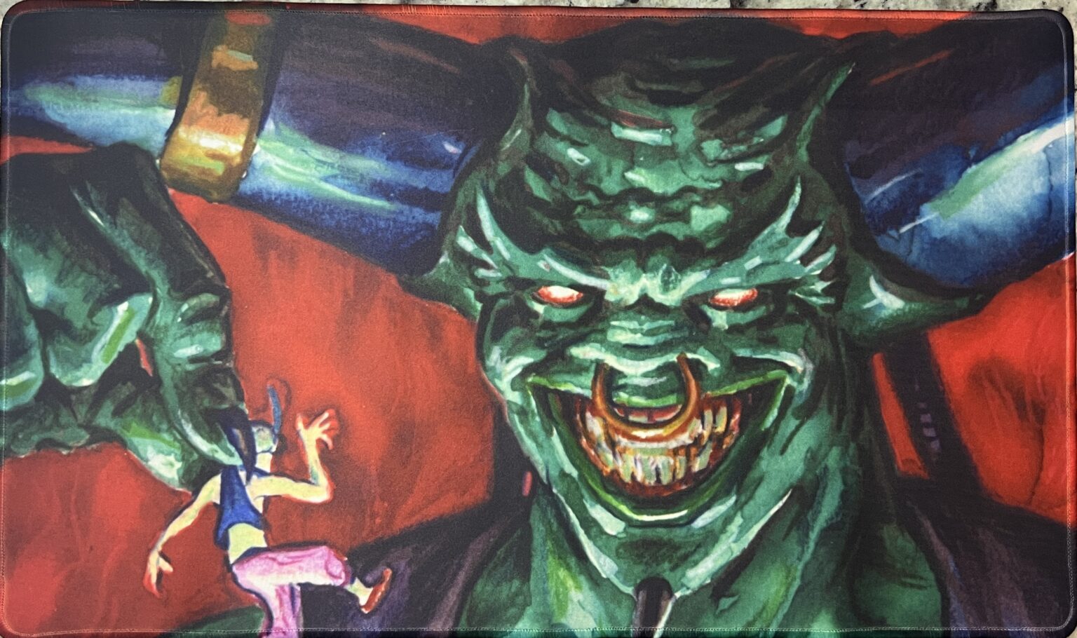 Juzam Djinn Playmat 2mm Stitched Edges Pilfered Playmats